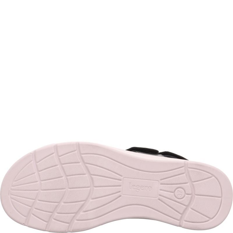 Legero SUNWALKER Damen Plateau-Sandale - Material: Leder in Schwarz