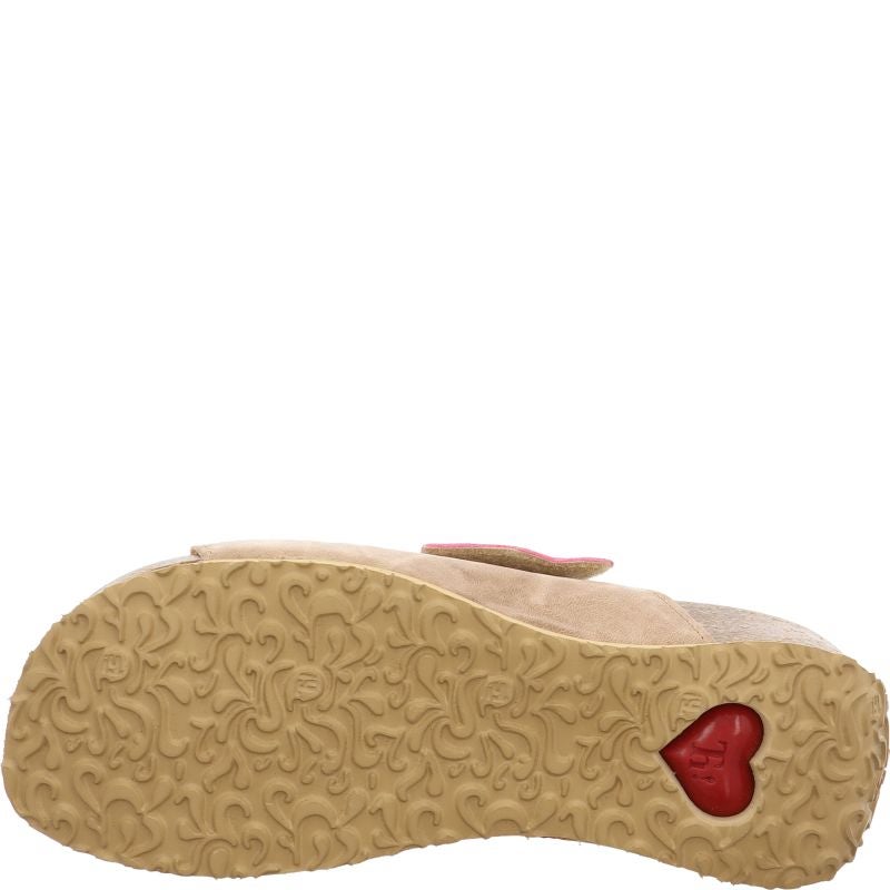 Think! MIZZI Damen Pantolette - Material: Leder in Beige
