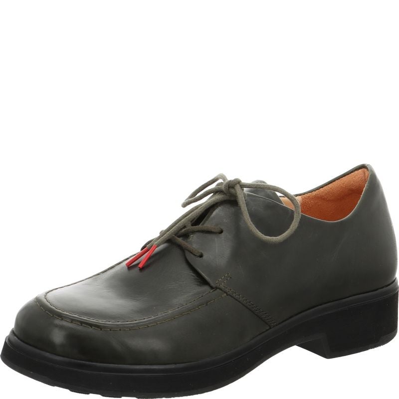 Think COGITA Woman Lace up shoe - Material: Leather in Olive