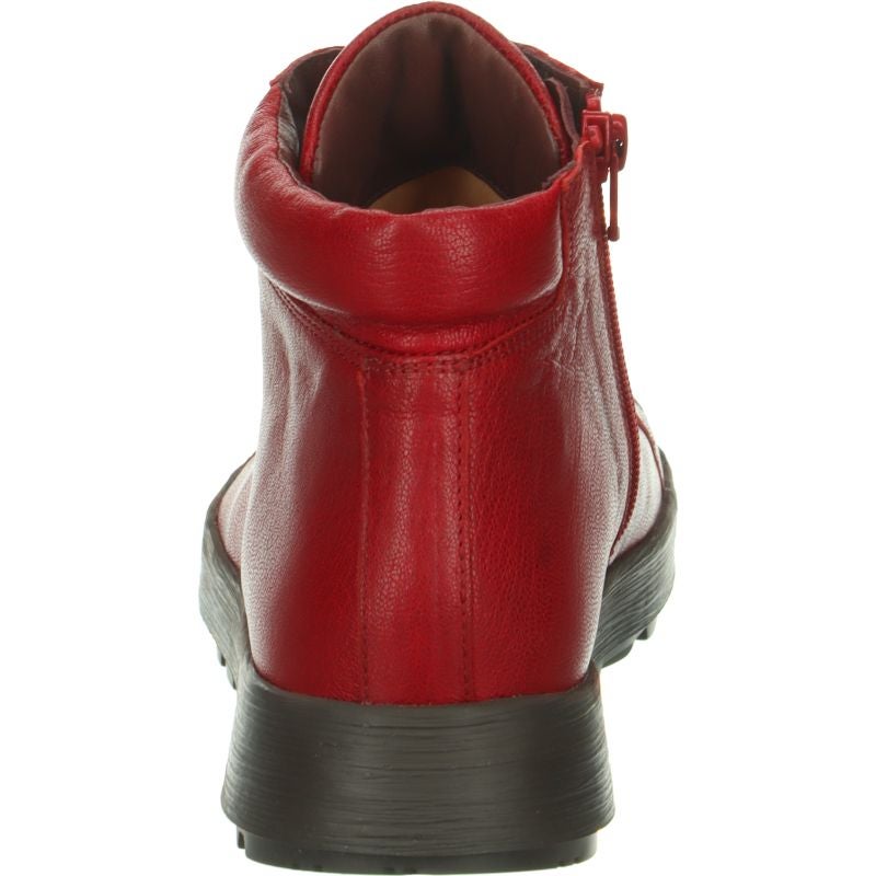 Think COMODA Woman Ankle boot - Material: Leather in Red