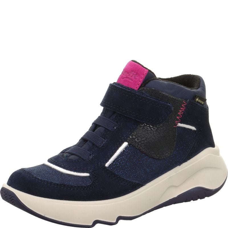 Superfit MELODY Girls Sneakers high - Material: Leder/Sonstiges Material/Texti in Blue