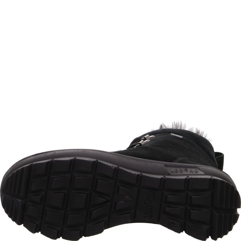 legero NOVARA Damen Schnürboots - Material: Leder in Schwarz