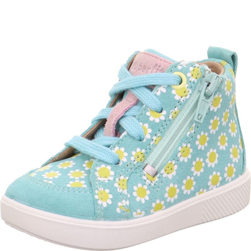 Superfit SUPIES Mädchen Sneaker high - Material: Leder/Textil in Grün