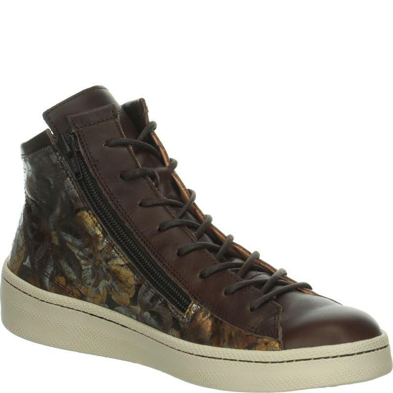 Think KUMI Woman Sneakers high - Material: Leather in Brown