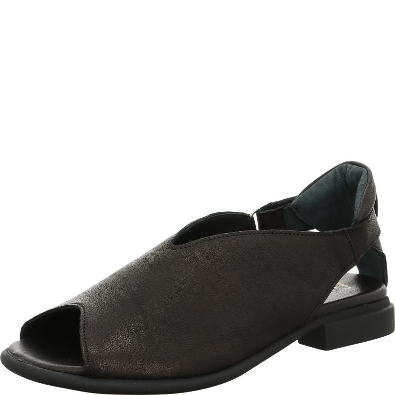 Think KAMAA Woman Strap sandal - Material: Leather in Black