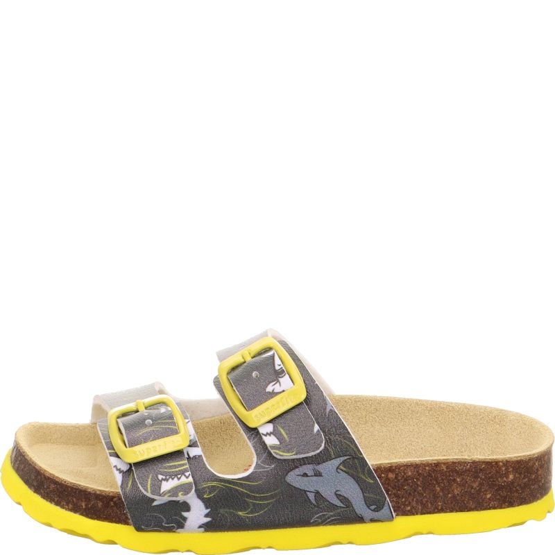 Superfit FUSSBETTPANTOFFEL Mädchen Pantoffel - Material: Sonstiges Material in Grau