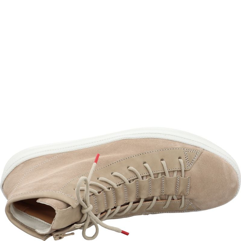 Think KUMI Woman Sneakers high - Material: Leather in Beige