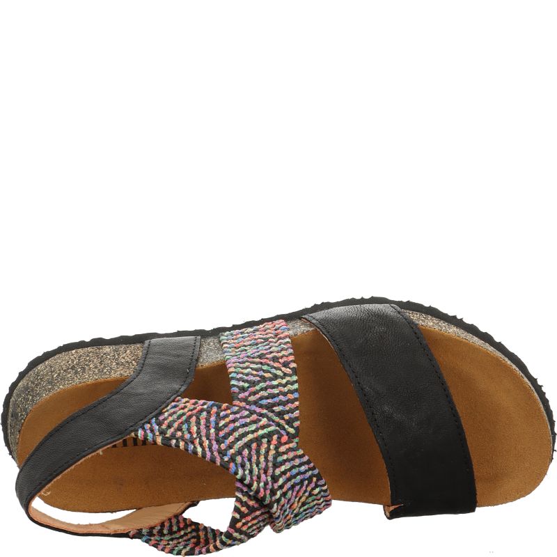 Think KOAK DAMEN Strap sandal - Material: Leather in Black