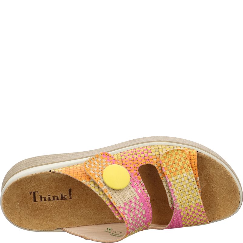 Think! MEGGIE Damen Pantolette - Material: Leder in Mehrfarbig