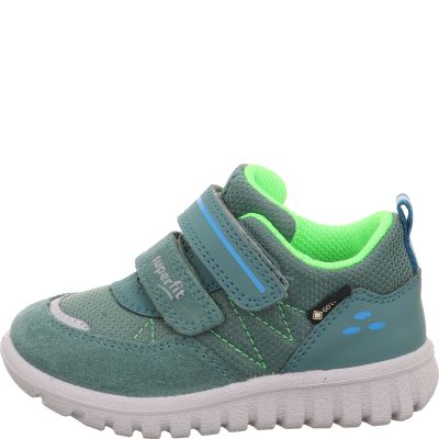 Superfit SPORT7 MINI Unisex | Boys Sneakers low - Material: Leder/Sonstiges Material/Texti in Green