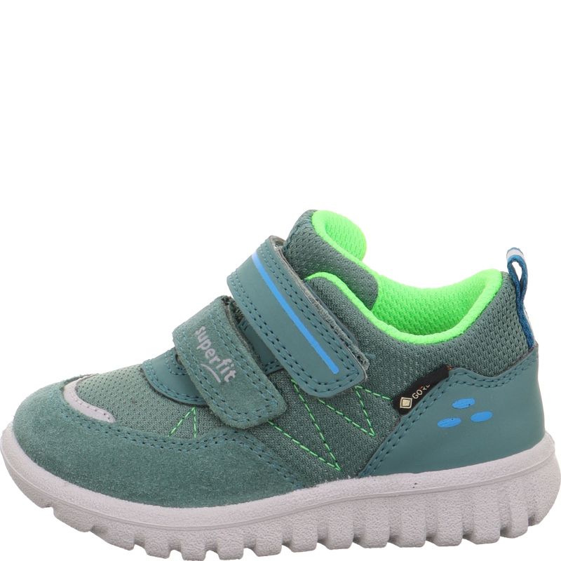 Superfit SPORT7 MINI Unisex | Boys Sneakers low - Material: Leder/Sonstiges Material/Texti in Green