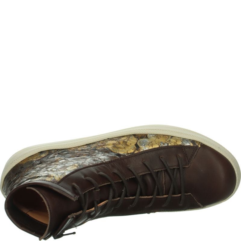 Think KUMI Woman Sneakers high - Material: Leather in Brown