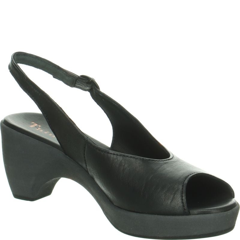 Think! ZEPPA Damen Sandalette - Material: Leder in Schwarz