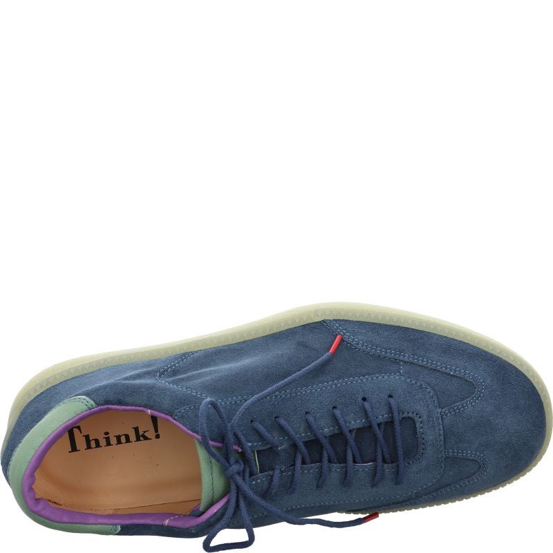 Think TURNA Men Men Sneakers low - Material: Leather in Blue