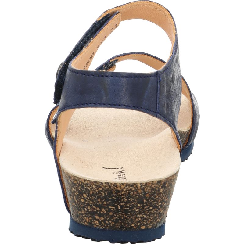 Think DUMIA Woman Strap sandal - Material: Leather in Blue