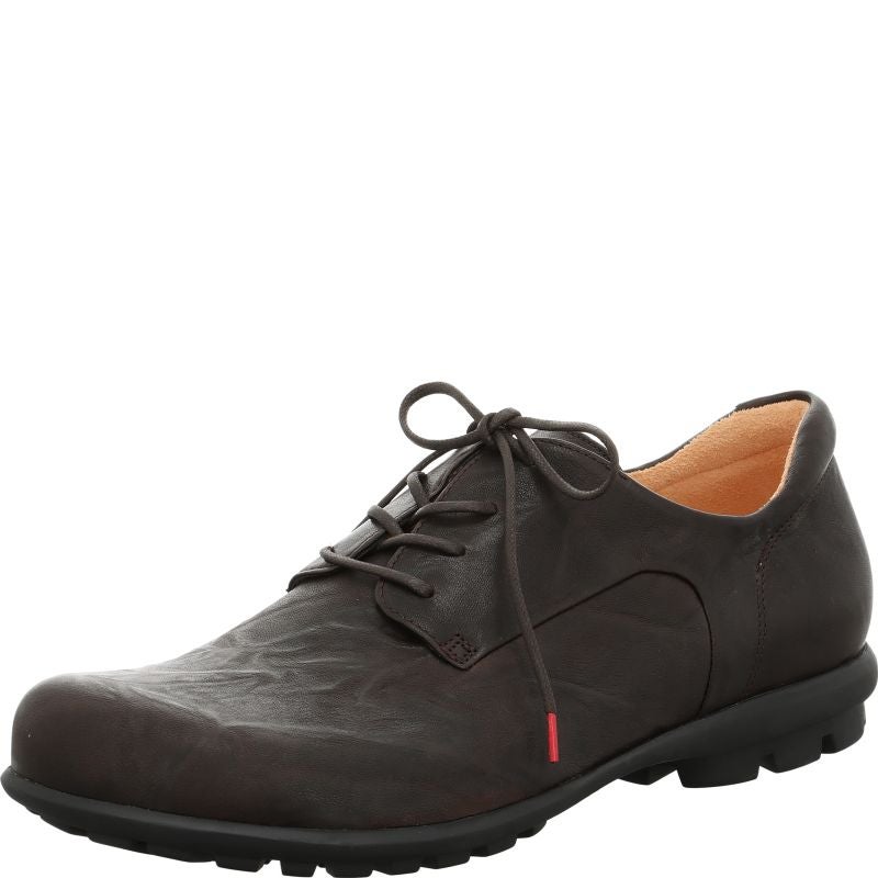 Think! KONG Herren Schnürschuh - Material: Leder in Braun