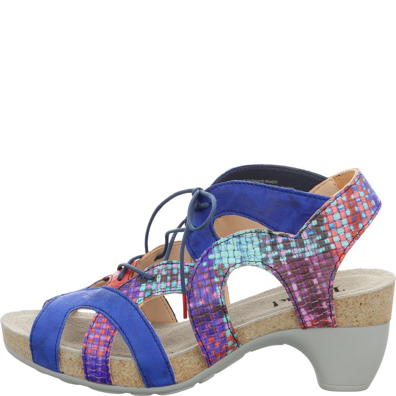 Think TRAUDI Woman Sandal - Material: Leather in Blue