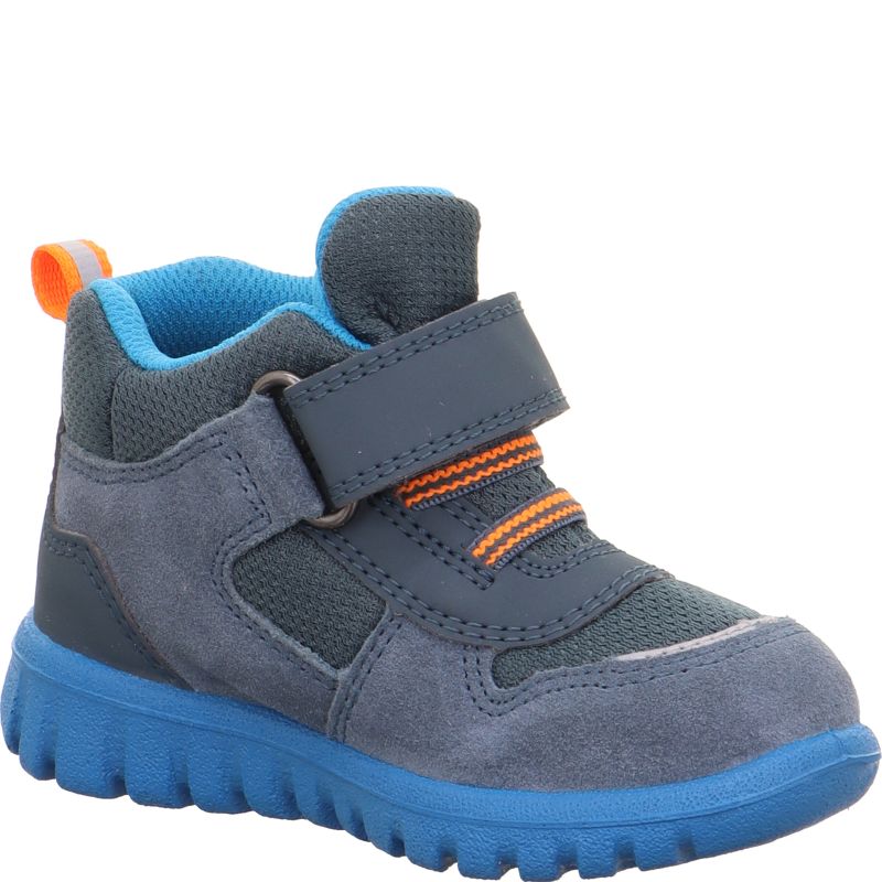 Superfit SPORT7 MINI Unisex | Boys Sneakers high - Material: Leder/Sonstiges Material/Texti in Blue