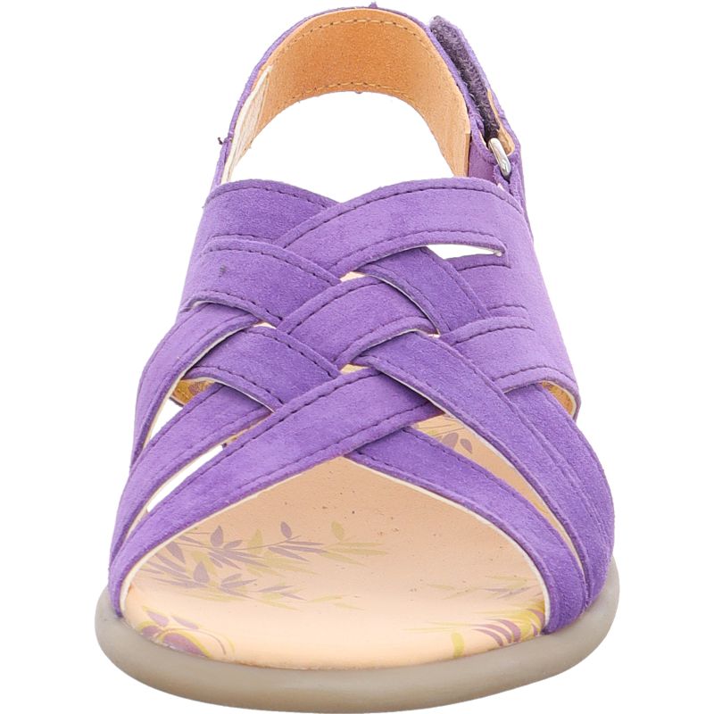 Think KAMAA Strap sandal - Material: Leather in Purple