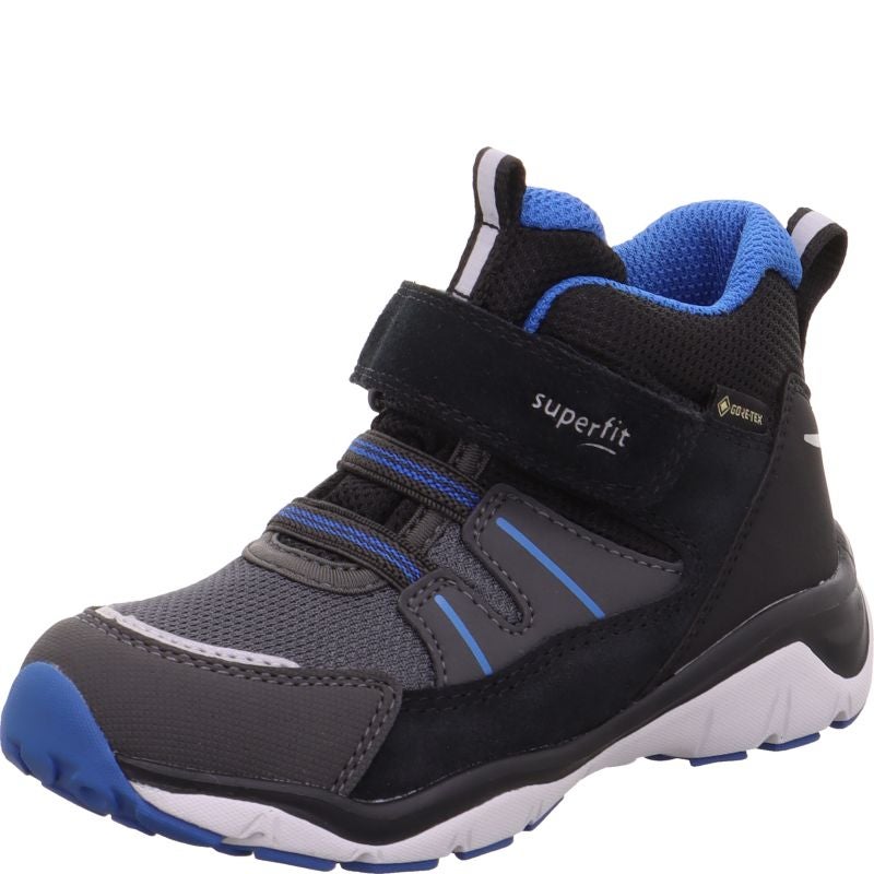 Superfit SPORT5 Unisex, Jungen Sneaker high - Material: Leder/Sonstiges Material/Textil in Schwarz