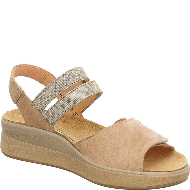 Think MEGGIE Strap sandal - Material: Leather in Beige