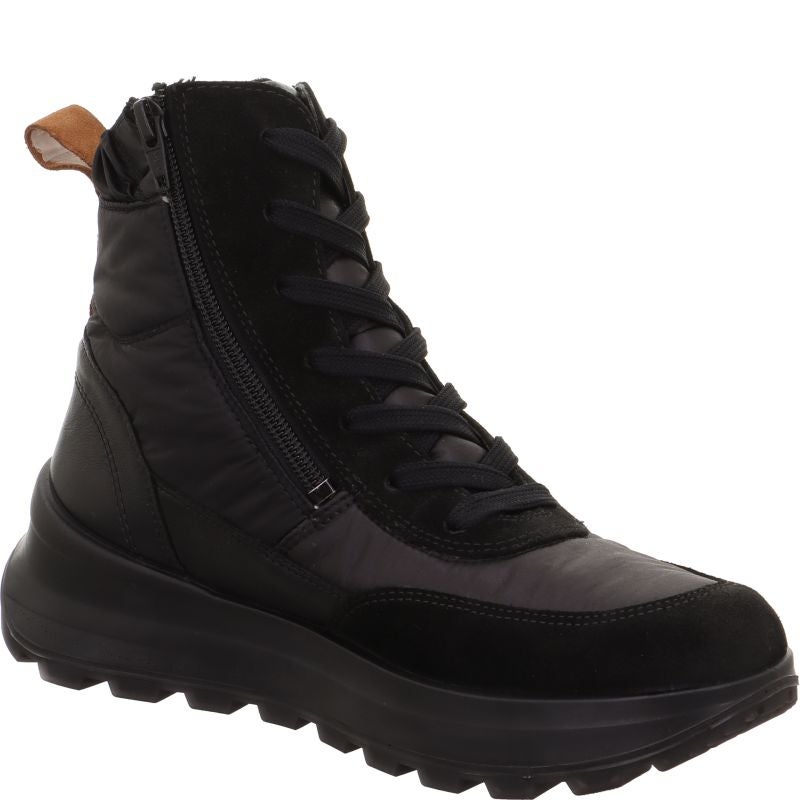 legero T4 RUN Damen Stiefel - Material: Leder/Textil in Schwarz