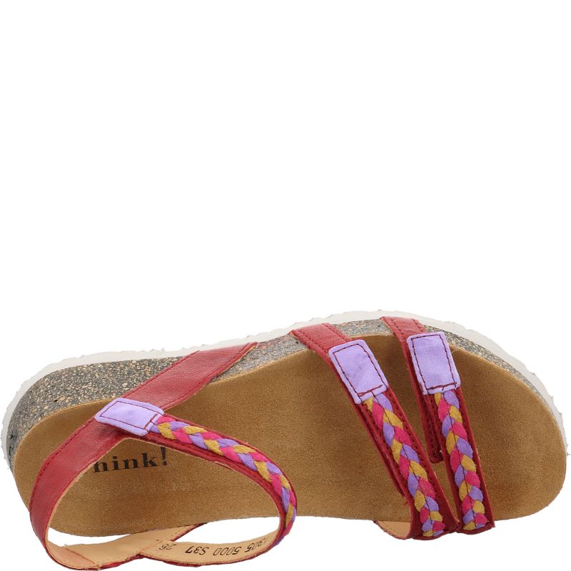 Think KOAK DAMEN  - Material: Leather in Red