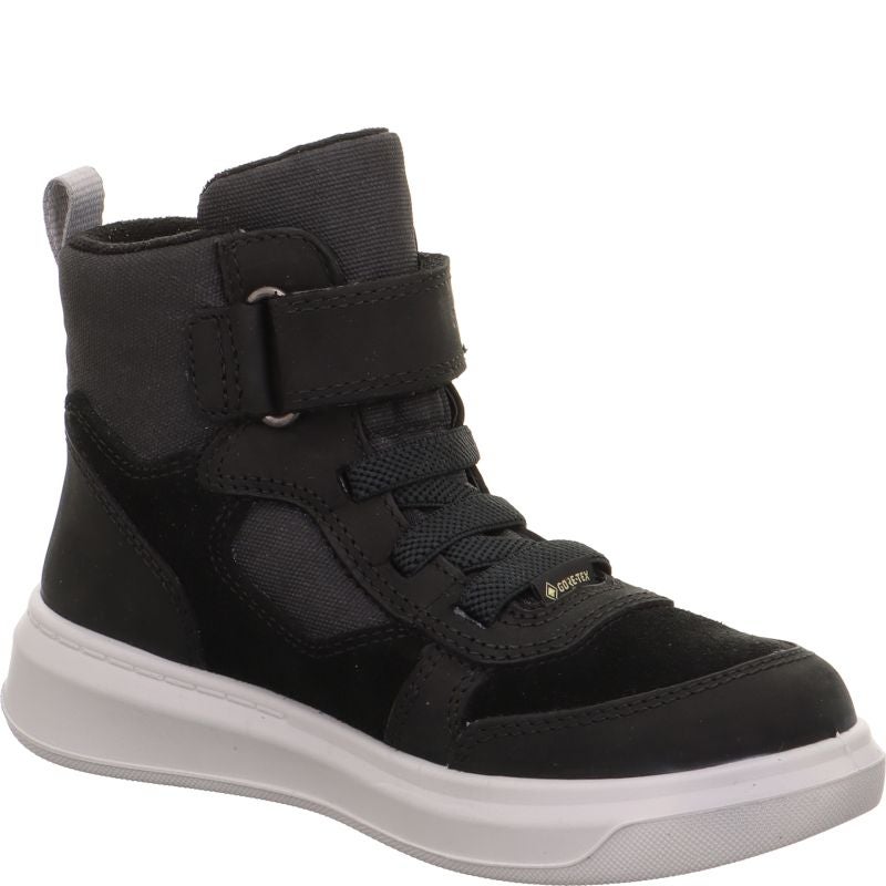 Superfit COSMO Jungen Sneaker high - Material: Leder/Textil in Schwarz