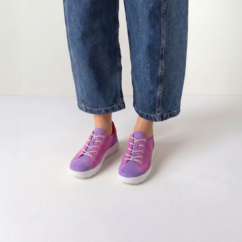 Think COMODA Woman Lace up shoe - Material: Leather in Purple