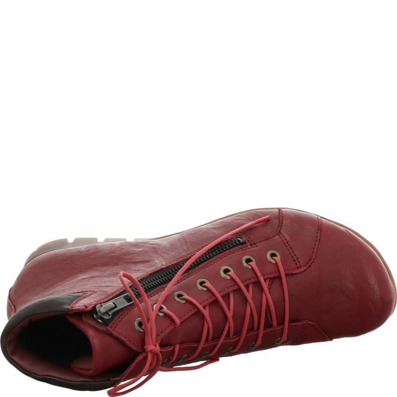 Think! MENSCHA Damen Stiefelette - Material: Leder in Rot