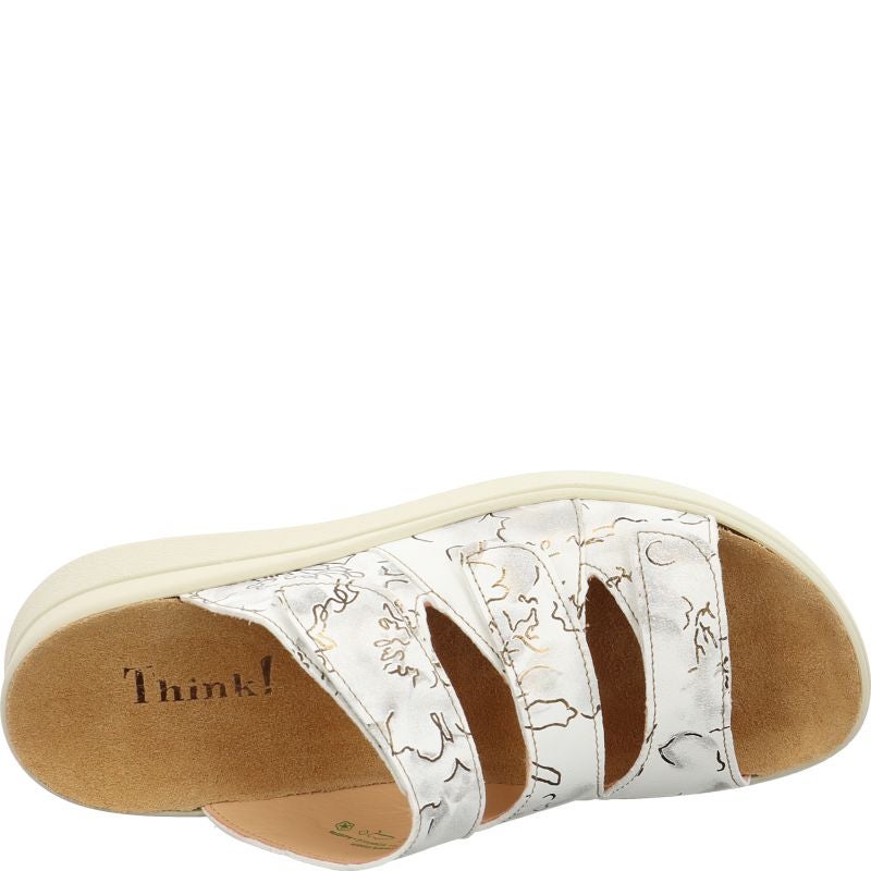 Think! MEGGIE Damen Pantolette - Material: Leder in Mehrfarbig