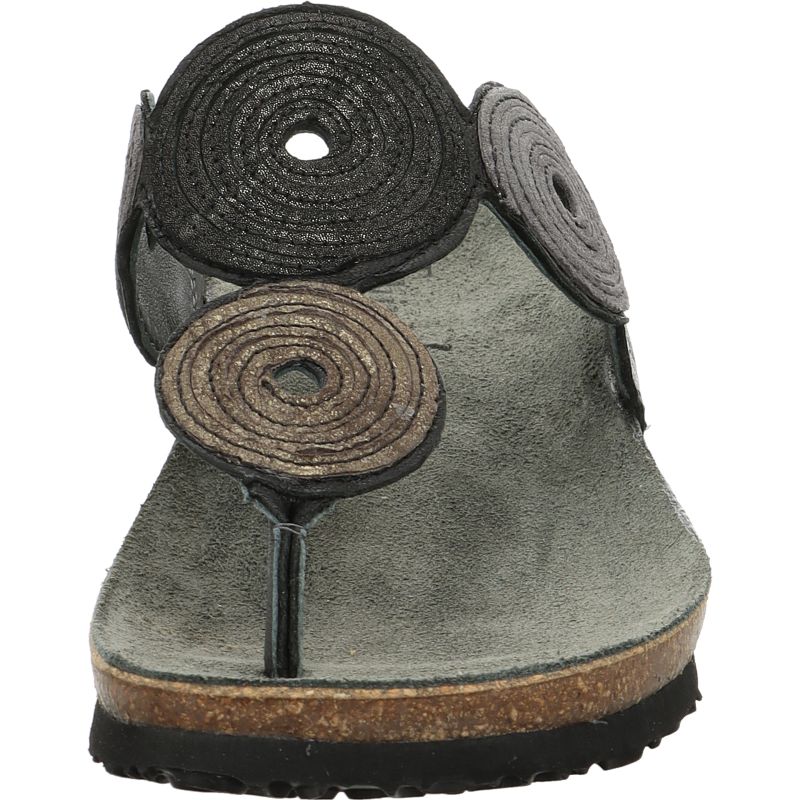 Think! JULIA Damen Pantolette - Material: Leder in Schwarz