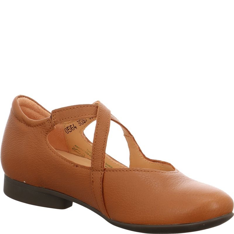 Think GUAD2 Woman Ballerina - Material: Leather in Brown
