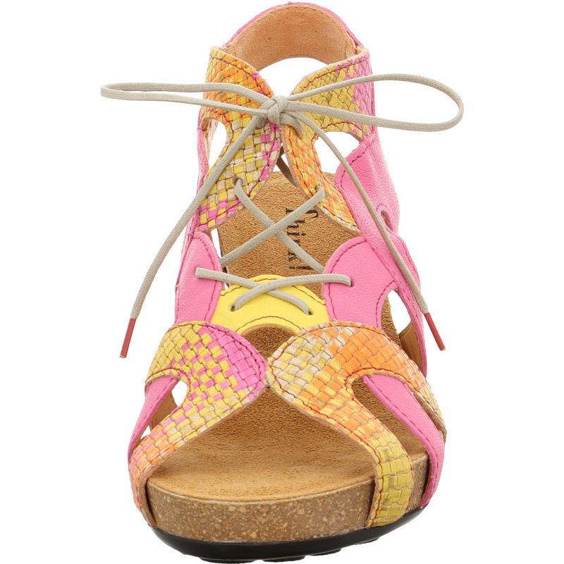 Think TRAUDI Woman Sandal - Material: Leather in Multi Colour