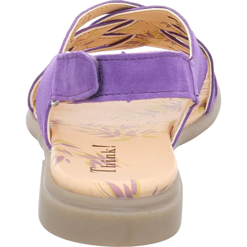 Think KAMAA Strap sandal - Material: Leather in Purple