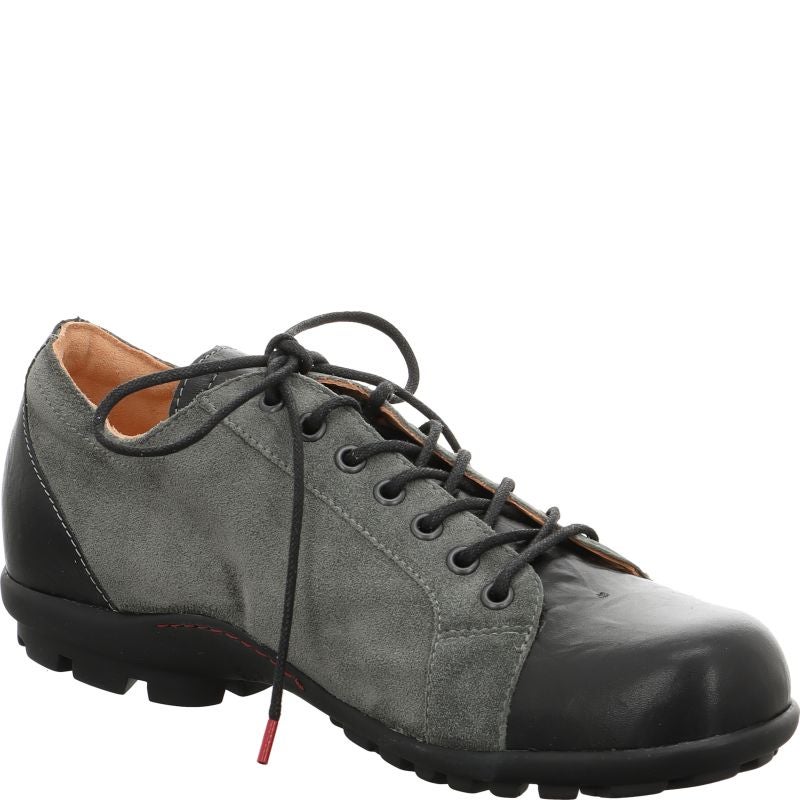 Think! KONG Herren Schnürschuh - Material: Leder in Grau