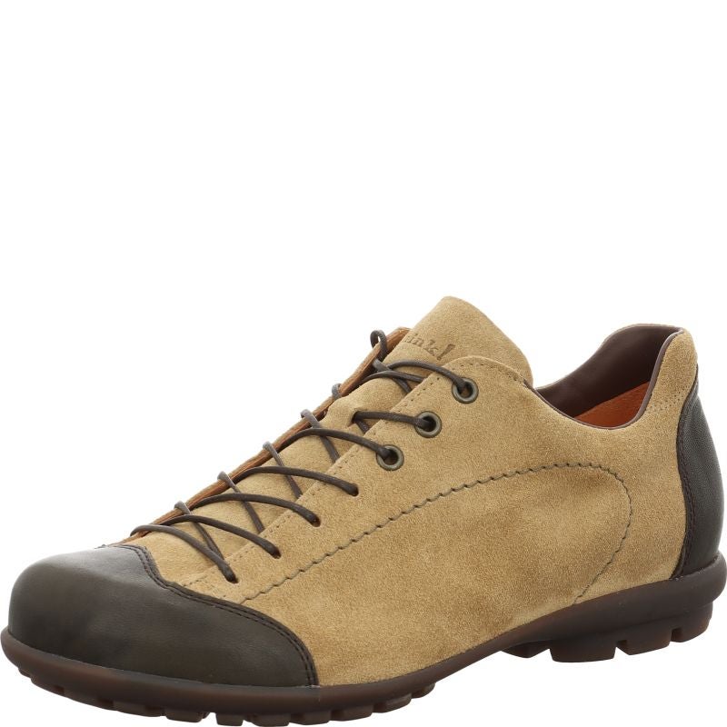 Think KONG HERREN Lace up shoe - Material: Leather in Beige
