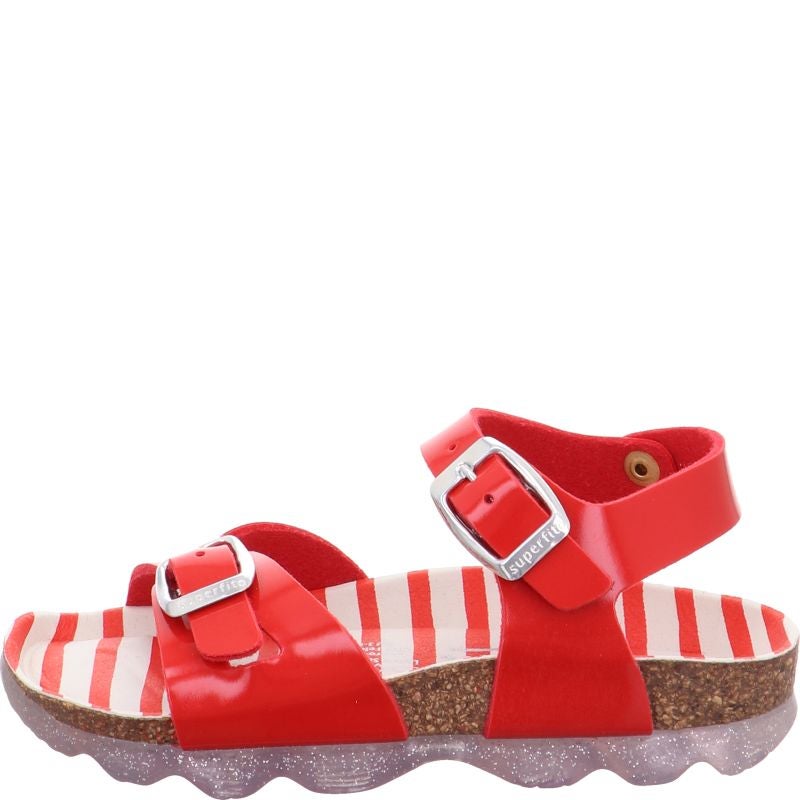 Superfit FUSSBETTPANTOFFEL Girls Sandal - Material: Sonstiges Material in Red