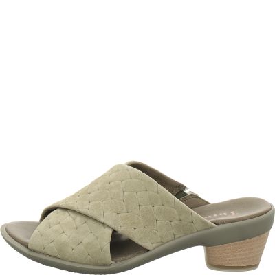 Think! ZAZA Damen Pantolette - Material: Leder in Olive