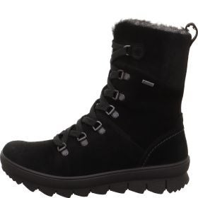 Legero NOVARA Damen Schnürboots - Material: Leder in Schwarz