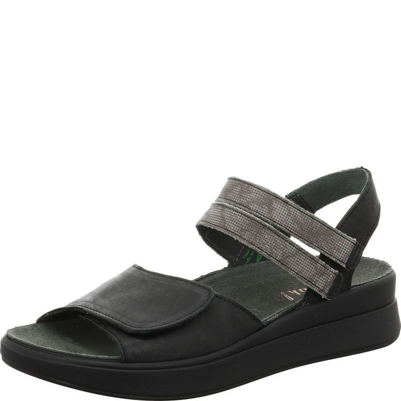 Think MEGGIE Strap sandal - Material: Leather in Black
