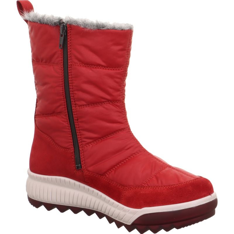 Legero TIRANO Damen Stiefelette - Material: Leder/Textil in Rot