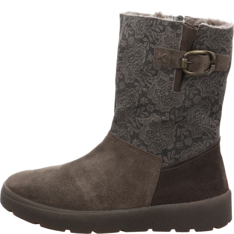Think! CREPES Damen Stiefelette - Material: Leder in Grau