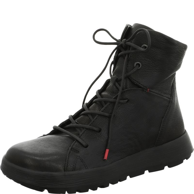 Think COMODA Woman Lace-up boot - Material: Leather in Black