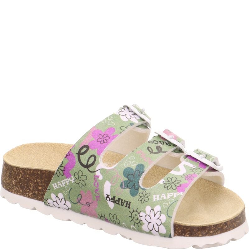 Superfit FUSSBETTPANTOFFEL Girls Slipper - Material: Sonstiges Material in Green
