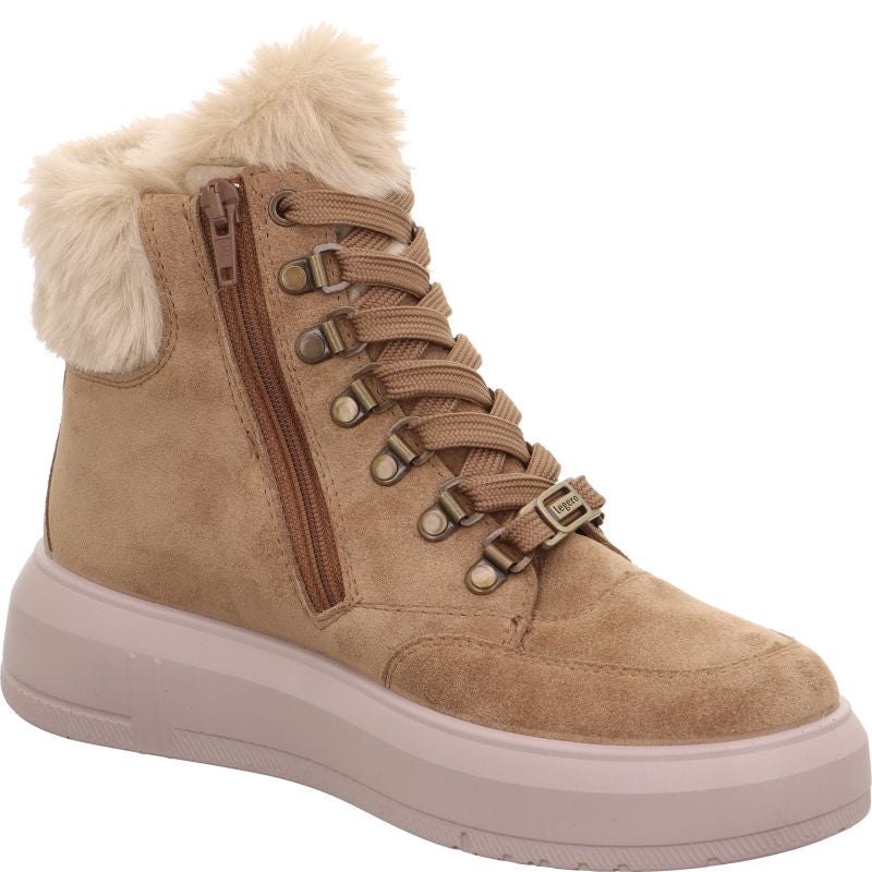 Legero WONDER Damen Schnürboots - Material: Leder/Textil in Beige