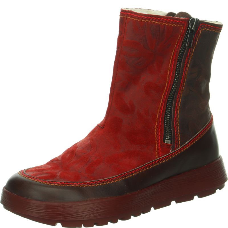 Think! COMODA Damen Stiefelette - Material: Leder in Rot