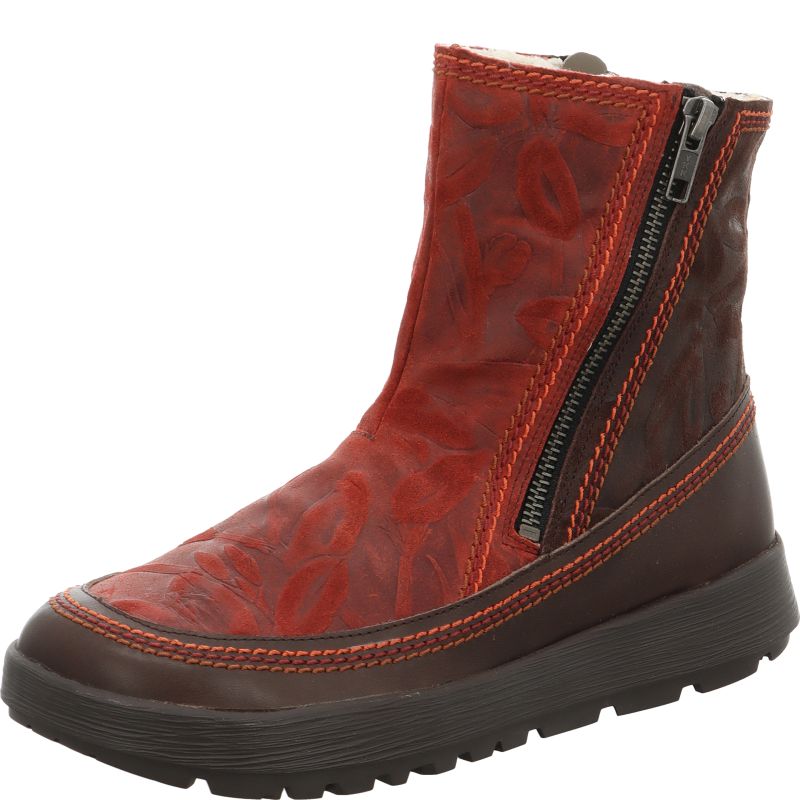 Think! COMODA Damen Stiefelette - Material: Leder in Rot
