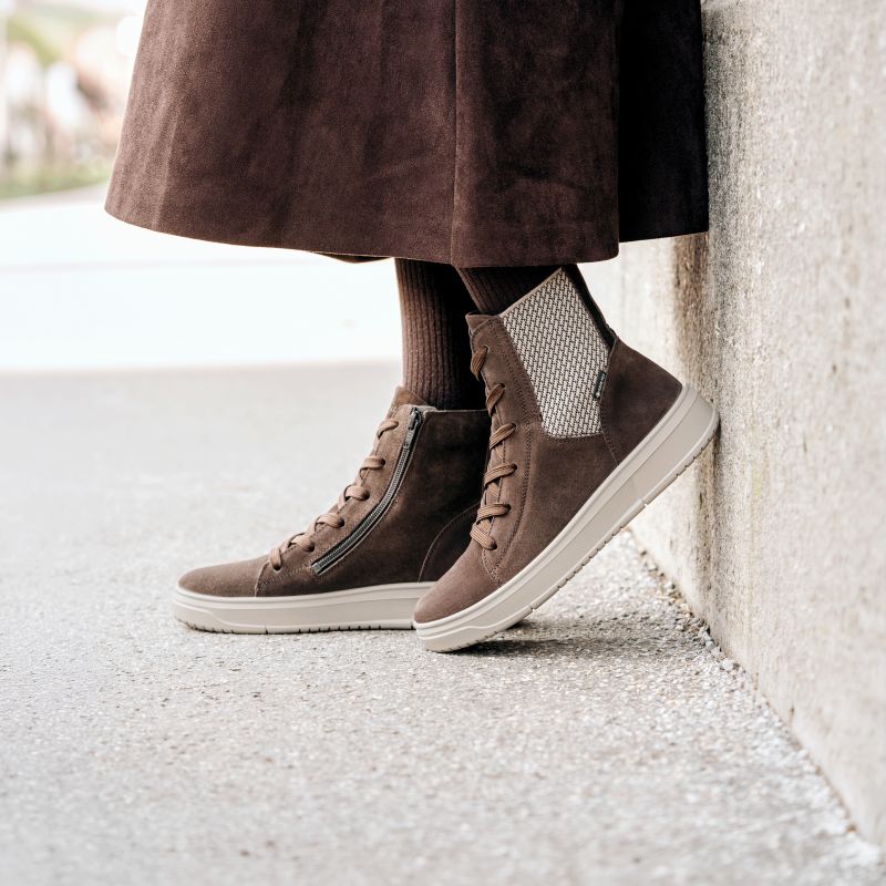 legero REJOISE Damen Schnürboots - Material: Leder in Braun