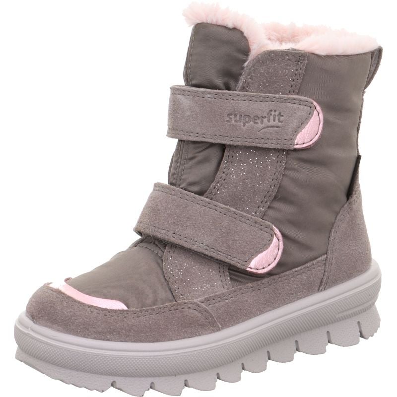 Superfit FLAVIA Mädchen Boots - Material: Leder/Textil in Grau